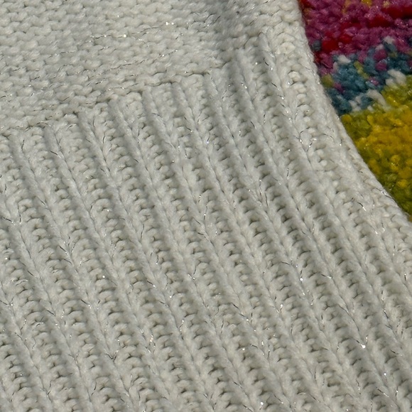 Metallic Shimmer V-Neck Holiday Sweater Arizona Jean Company Women’s XL - Picture 5 of 9